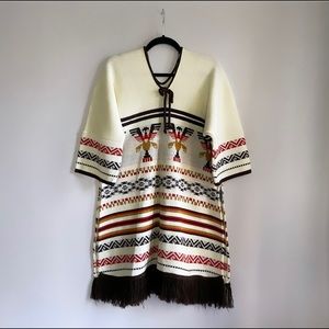 Vintage 70’s Southwestern Knit Tunic with Fringe